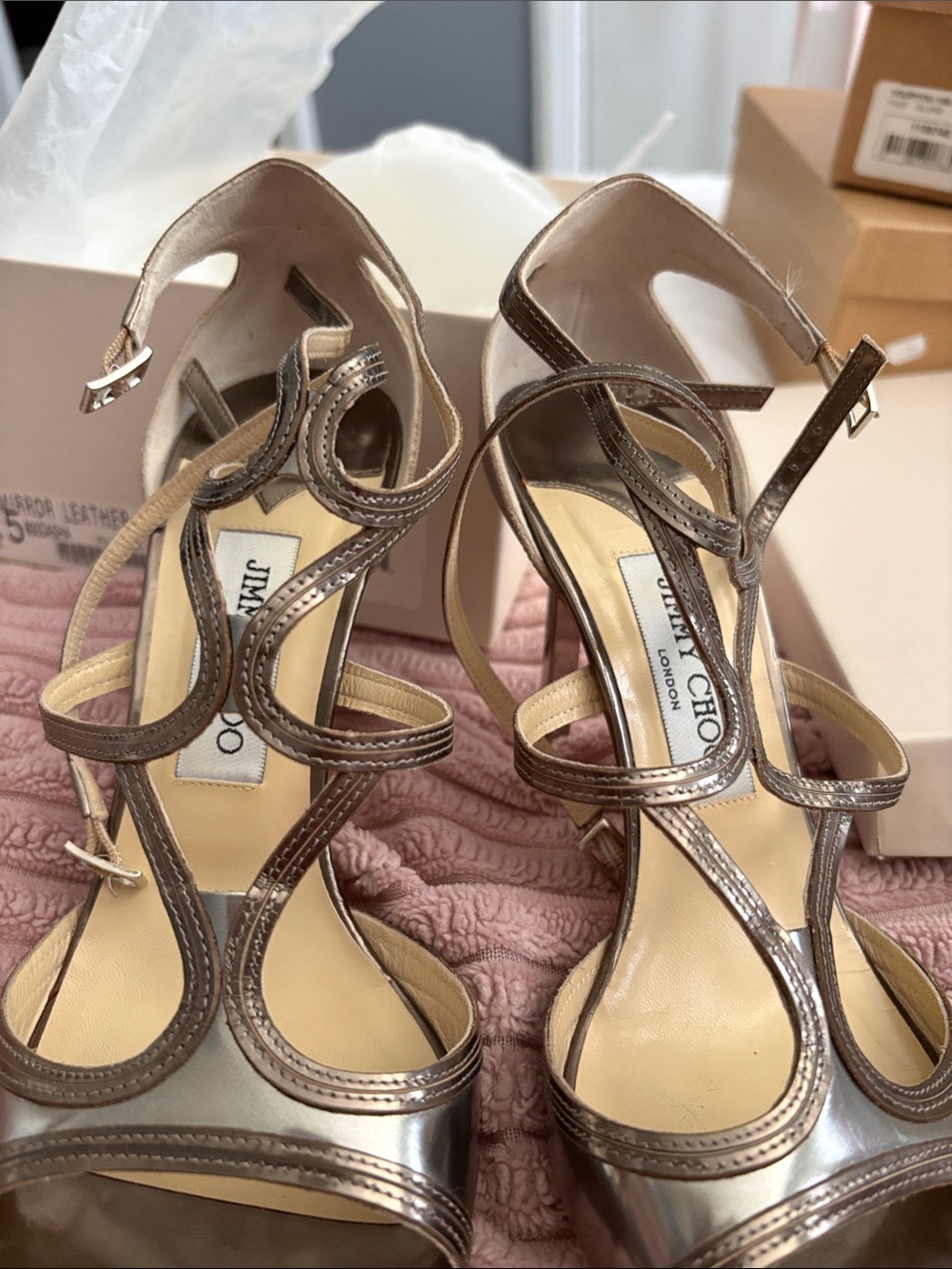 Jimmy CHOO DASHA MIRROR
STEEL DASHA size 39.5 heels 4β. - Picture 6 of 12